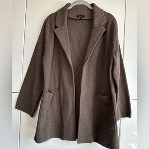 Quince 100% Organic Cotton Knit Blazer Cardigan Jacket Women's Large Scandi